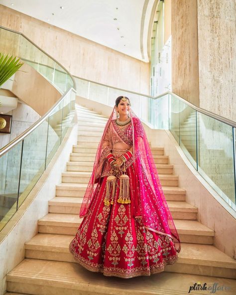 Beautiful Pink Bridal Lehenga Designs For Indian Wedding - K4 Fashion Pink Lehenga Designs, Lehenga Colors, Trending Lehenga, Indian Reception Outfit, Pink Bridal Lehenga, Monsoon Wedding, Latest Bridal Lehenga Designs, Indian Bridesmaid Dresses, Designer Bridal Lehenga Choli