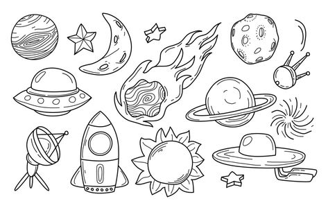 Minimalist Tattoo Hand Drawn Outer Space Space Flash Tattoo, Minimalist Tattoo Hand, Outer Space Tattoo, Simple Space Tattoos, Outer Space Tattoos, Rocket Tattoo, Space Tattoos, Solar System Tattoo, Space Doodles