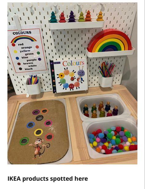 Ikea Flisat Table, Trofast Storage, Toddler Sensory Bins, Flisat Table, Bathroom Entrance, Table Ikea, Best Home Interior Design, Ikea Table, Toddler Table