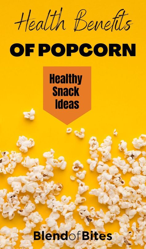 Forget those chips and cookies and get on with popcorn! According to professionals, this tasty snack has many health benefits. You can enjoy the benefits of fiber, whole grains, and antioxidants with this snack. Learn more about the nutritional benefits of popcorn at www.blendofbites.com | nutrition Healthy Popcorn Seasoning Recipes, Healthy Popcorn Mix, Popcorn Benefits, Healthy Popcorn Toppings, Popcorn Health Benefits, Benefits Of Fiber, Popcorn Nutrition Facts, Popcorn Snacks Healthy, Eating Popcorn