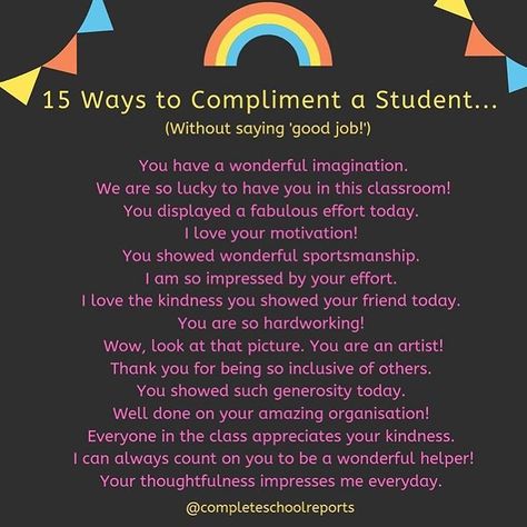 Student Compliments From Teacher, Instagram Compliments, Class Community, English Classroom Decor, Bucket Filler, Elementary Learning, English Classroom, Learning Strategies, Lucky To Have You