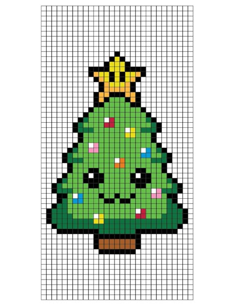 Pearler Bead Christmas Tree, Hama Beads Christmas Tree, Pixel Art Ideas Christmas, Pixel Christmas Tree, Pixel Art Christmas Tree, Xmas Pixel Art, Christmas Tree Pixel Art, Pixel Christmas Art, Hama Christmas Pattern