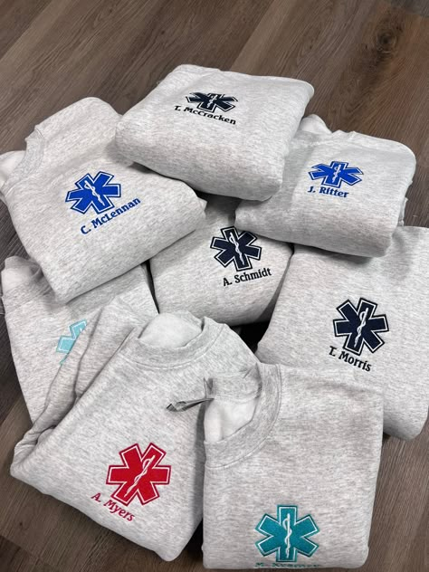 Emt Clothes, Emt Gear, Paramedic Humor, Emt Gift, Firefighter Paramedic, Embroidered Pullover, Emt Paramedic, Jacksonville Nc, Medical Technician