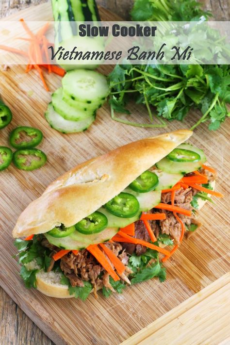 Vietnamese Banh Mi, The Stay At Home Chef, Bahn Mi, Banh Mi Sandwich, Stay At Home Chef, Banh Mi, Asian Dishes, Home Chef, Sandwich Recipes