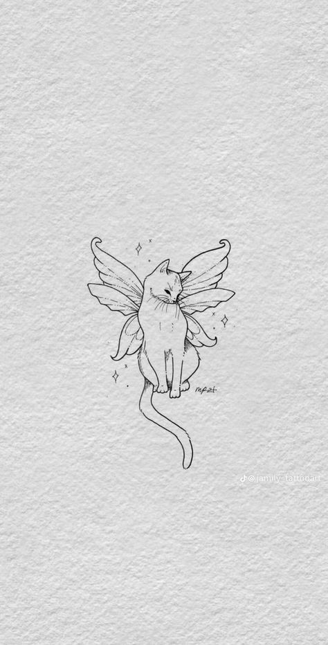 Kitten Tattoo, Cat Tattoo Simple, Waist Tattoos, Tattoo Portfolio, Badass Tattoos, Wings Tattoo, Time Tattoos, Elegant Tattoos, Hip Tattoo