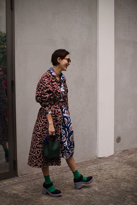 On the Street…At Marni, Milan | The Sartorialist | Bloglovin’ Marni Shoes Outfit, Marni Fur Mules Outfit, Marni Outfit Street Styles, Marni Clogs, Marni Senofonte Stylist, Black Knitwear, The Sartorialist, Street Style Blog, I Need To Know