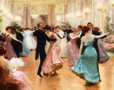 The Etiquette of the Victorian Ballroom: Twenty Tips for Single Gentlemen – Mimi Matthews Impreza Tematyczna, Ballroom Art, Victorian Ballroom, Jean Beraud, Mekka Islam, People Dancing, A4 Poster, Victorian Art, Dance Art