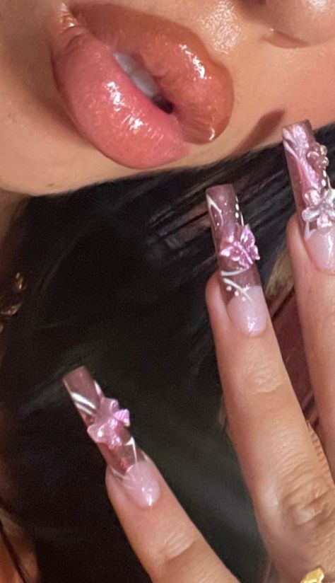 Kali Uchis Pink, Kali Uchis Nails, Inspired Nails, Cute Acrylic Nail Designs, Classy Acrylic Nails, Kali Uchis, Unique Acrylic Nails, Nails Pink, Pink And Brown