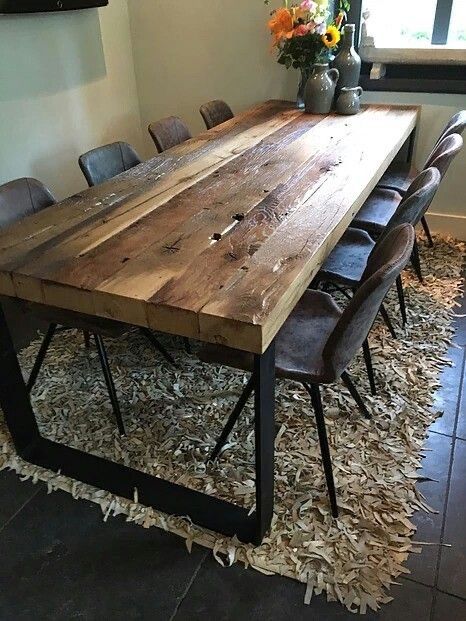 Diy Dining Room Table, Beach House Furniture, Diy Dining Room, Diy Dining Table, Dinner Room, Dining Room Table Decor, Farmhouse Dining Table, Furniture Wood, Restaurant Furniture