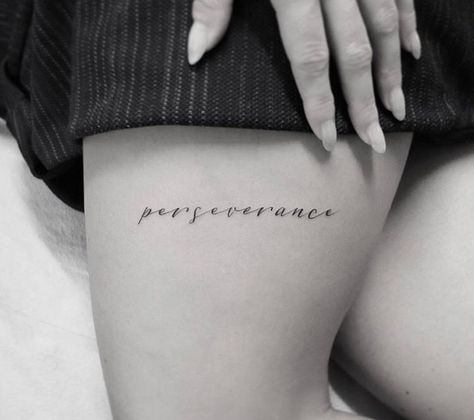 Perseverance Tattoo, Tattoo Fingers, Divorce Tattoo, Wörter Tattoos, Empowering Tattoos, Taboo Tattoo, Fonts Lettering, Tree Tattoos, Small Quote Tattoos