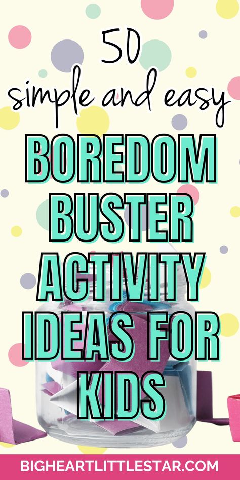 Discover awesome boredom busters with these fun and easy activities. Perfect for kids, these ideas are great for making a boredom jar. Learn how to make a boredom jar filled with creative and engaging tasks. Start your boredom jar today for endless fun! Boredom Jar, Jar Activities, Activity Ideas For Kids, Sleepover Party Games, Playful Parenting, Boredom Busters For Kids, Babysitting Crafts, Bored Jar, Teen Party Games