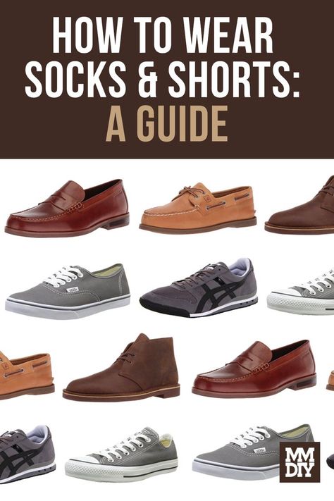 How to Wear Socks & Shorts: A Guide Men’s Shoes With Shorts, How To Wear Socks, Shoes With Shorts Men, How To Wear Socks With Sneakers, Long Socks With Shorts, Shoes To Wear With Shorts, Socks With Sneakers, Mens Shoes With Shorts, Shoes With Shorts