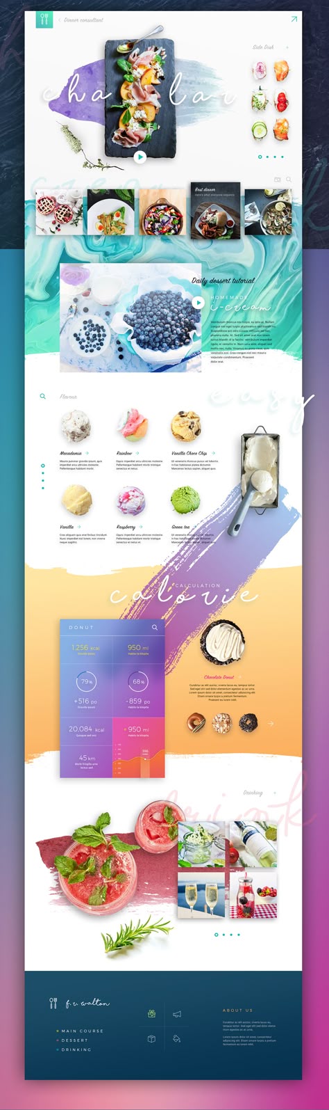 Chalar on Behance Desain Ux, Design De Configuration, Layout Web, Design Sites, Best Website Design, Graphisches Design, Websites Design, Webdesign Inspiration, Web Ui Design