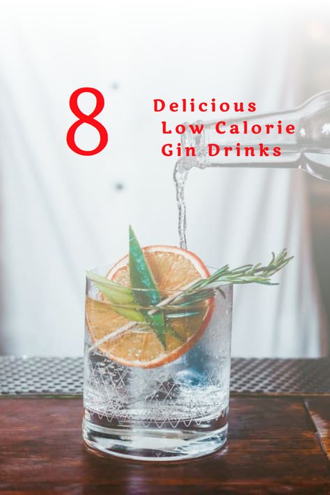 Low-calorie gin drinks make it possible to enjoy those amazing botanical flavors of gin without the guild. Here are 8 of our low-calorie gin favorites. Healthy Gin Cocktails, Low Cal Gin Cocktails, Low Carb Gin Drinks, Low Calorie Gin Cocktails, Low Calorie Martini Recipes, Alcoholic Drinks Gin, Low Calorie Alcoholic Drinks, Gin Mixers, Gin Fizz Recipe