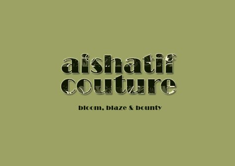 Logo Design of Aisha Atif Couture Strategic Marketing, Creative Skills, Human Resources, Digital Photography, Brand Identity, Landscape Design, Architecture Design, Logo Design, Portfolio