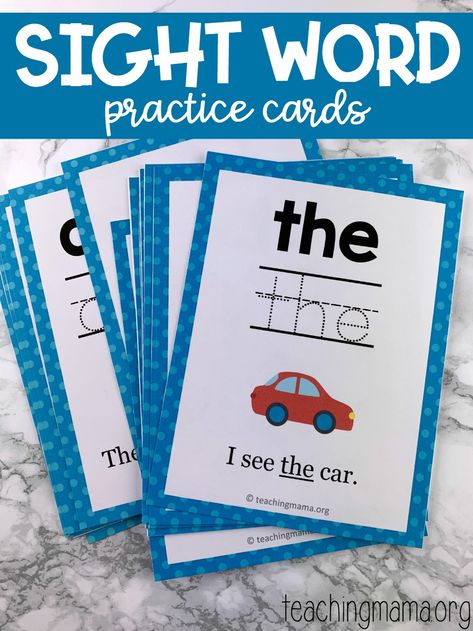 Teaching Mama Free Printables, Free Kindergarten Centers, Free Sight Word Printables, Sight Words Free Printables, Free Printable Sight Words, Preschool Sight Words, Sight Word Fun, Teaching Mama, Learning Sight Words