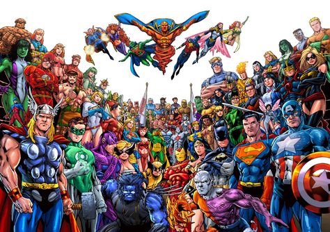 Interest in a Justice League vs. Avengers comic crossover Avengers Vs Justice League, Darkhorse Comics, Dc Comics Vs Marvel, Marvel And Dc Crossover, Avengers Pictures, Avengers Comics, Arte Dc Comics, Dc Comics Superheroes, Marvel Comics Wallpaper