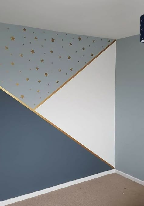 Geometric Wall Paint, Wall Paint Patterns, Wall Painting Ideas, Kids Room Paint, Diy Wall Painting, Room Wall Painting, Bedroom Wall Designs, Bedroom Wall Paint, Girl Bedroom Designs