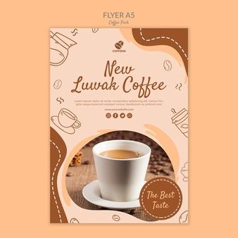 Coffee Shop Flyer, Coffee Flyer, Coffee Template, App Design Layout, Poster Design Layout, Desain Editorial, Publicidad Creativa, Flyer Printing, Photoshop Tutorial Design