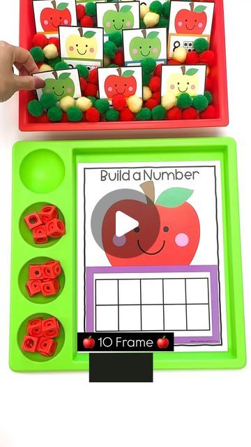 Angie Brezina - Preschool/Pre-K on Instagram: "🍎FREEBIE- Apple 10 Frames🍎

🍎Pair with mini erasers, cubes, or Pom poms for a fun way to introduce 10 frames to your little learners!

🍎Drop an 🍎🍏 in the comments and I’ll send the link right over😊" Pom Pom Preschool Activities, Mini Erasers, Numbers Preschool, Preschool Art Activities, 10 Frame, Jelly Roll, Preschool Art, Erasers, Art Activities