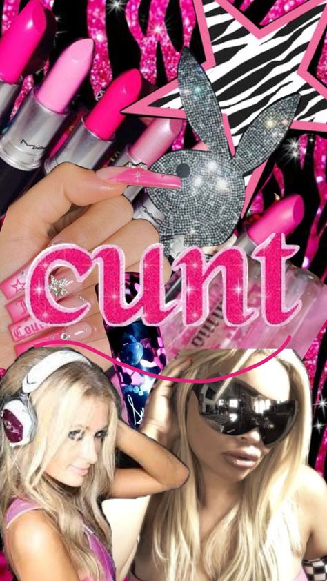 y2k mcbling cunty asthmatic collage lockscreen back ground pink glitter zebra print playboy bunny Paris Hilton juicey couture 2000s Vibes Wallpaper, Collage Lockscreen, Pink Bratz, Pink Tiger Print, Zebra Print Wallpaper, Emo Baddie, 2000s Core, Y2k Lockscreen, Trashy 2000s