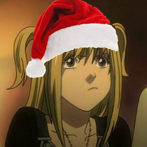 Misa Christmas Pfp, Misa Amane Christmas, Merry Christmas Pfp, Misa Icon, Misa Amane Icon, Xmas Pfp, Custom Stuffed Animal, Misa Amane, Xmas Wallpaper