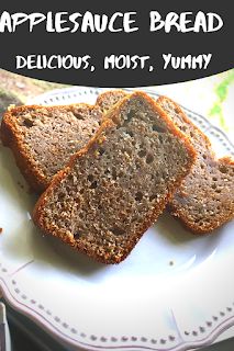 Applesauce Nut Bread, Easy Applesauce Recipes, Applesauce Bread Machine Recipe, Pear Sauce Bread, Applesauce Raisin Bread, Applesauce Loaf Bread, Pumpkin Bread Healthy Applesauce, Applesauce Spice Bread, Applesauce Loaf