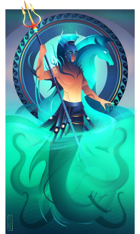 Poseidon God Art, Triton God, Poseidon Art, Poseidon Greek Mythology, Poseidon God, Greek Goddess Art, Greek Pantheon, Greek Mythology Gods, Roman Gods