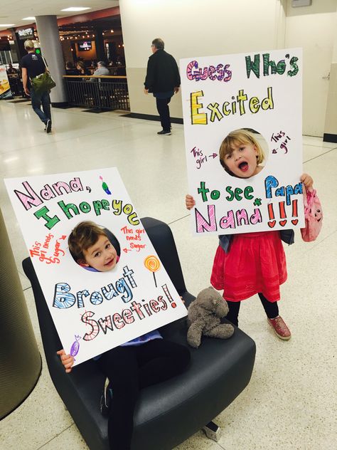 Welcome Home Signs Airport, Papa Signs, Airport Welcome Signs, Welcome Home Signs, Welcome Boards, Welcome Signs, Poster Ideas, Pictures Ideas, Welcome Back Sign