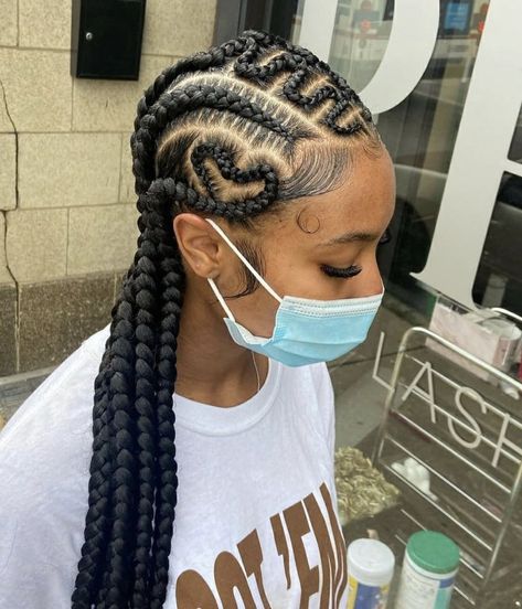 Pattern Cornrows, African Braids Hairstyles Pictures, Black Kids Braids Hairstyles, Braiding Hairstyles, Hairstyles For Ladies, Braids Pictures, Heart Braid, Unique Braids, Top Braid