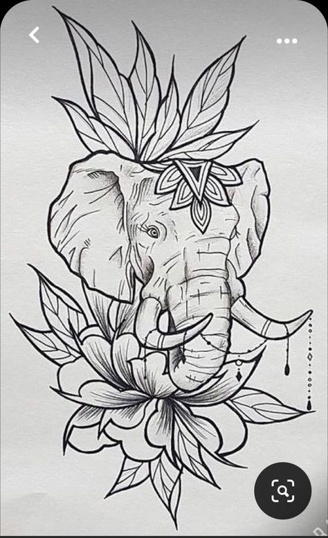 Elephant Stencil, Tier Tattoo, Elephant Tattoo Design, Tattoo Stencil Outline, Elephant Tattoo, Elephant Tattoos, Tattoo Feminina, Tattoo Art Drawings, Tattoo Outline