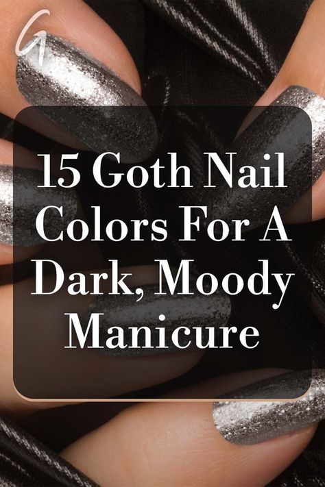 When you think of a goth manicure, the first color that probably comes to mind is black. It's bold, dramatic, moody, and ultimately, iconic. #nailideas #blacknails #darknails #gothnails #moodynails Goth Manicure, Black Chrome Nails, Ombre Chrome Nails, Galaxy Nails, Goth Nails, Dark And Moody, Shades Of Teal, Dark Nails, The Dark Side