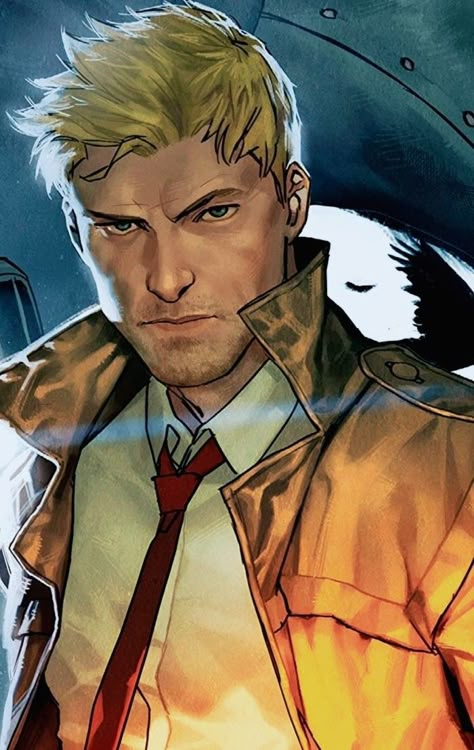 Constantine Hellblazer, Justice League Dark, John Constantine, Batman Funny, Dc Comics Artwork, Red Tie, Fantasy Adventure, Cartoon Crossovers, Detective Comics