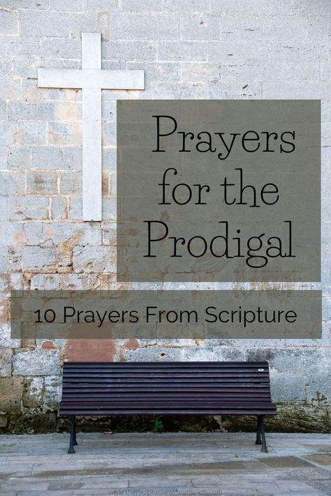 A child, spouse, or a friend… watching someone close to us turn their backs on the faith is a heartbreaking experience. But, God is good! Though our loved ones turn their backs on God, God never turns His back on them!

We cannot save our loved ones. Only God can do that. But there are two things we can do. One, we can trust God’s promises. And, two, we can pray. Prayers For Prodigal Husband, Prayers For Prodigal Daughter, Prayers For Prodigals, Scripture Prayers, Spiritual Discernment, Pray For Them, Prayer For My Son, Salvation Prayer, Godly Inspiration