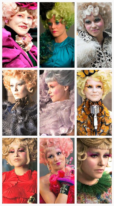 Effie Trinket Inspired Outfits, Effie Trinket Makeup, Effie The Hunger Games, Hunger Game Outfits, Effie Outfits, Hunger Games Capitol Fashion, Hunger Games Makeup, Capitol Fashion, Hunger Games Effie