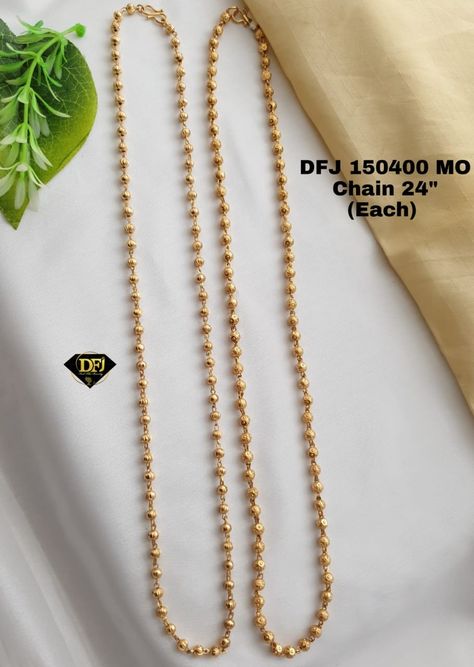 Gold Moti Mala Designs, Mohan Mala Jewellery Gold, Mohan Mala, Gold Ear Chain, Gold Mala, Mala Design, Diamond Necklace Wedding, Big Wedding Rings, Cute Ornaments