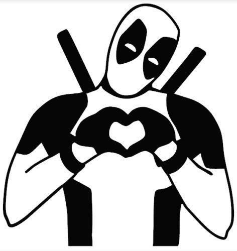 Deadpool Heart, Deadpool Gifts, Deadpool Love, Computer Macbook, Marvel Design, Deadpool Logo, Sticker Macbook, Deadpool Marvel, Computer Decal