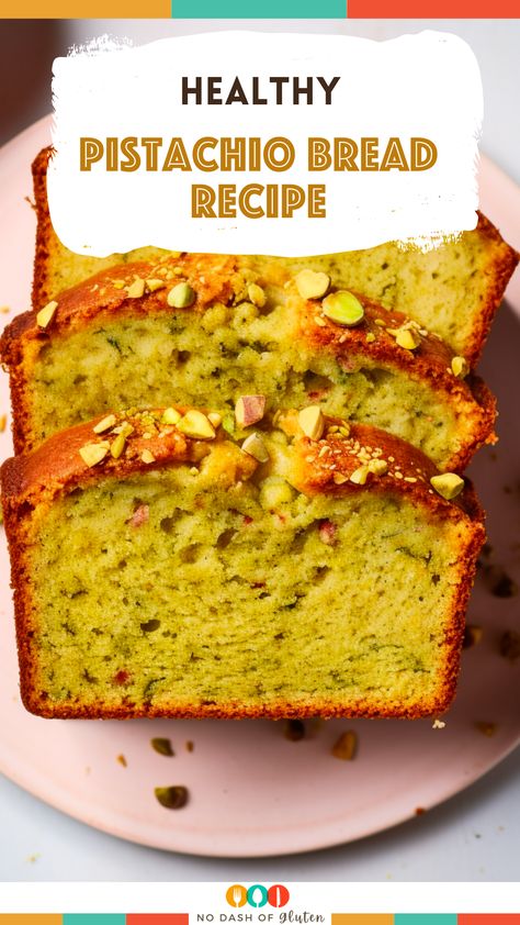 Pistachio Banana Bread, Zucchini Pistachio Bread, Healthy Pistachio Bread, Pistachio Bread Recipe, Pistachio Bread With Box Cake, Gluten Free Pistachio Bread, Easy Pistachio Bundt Cake, Pistachio Lemon Loaf, Pistachio Quick Bread