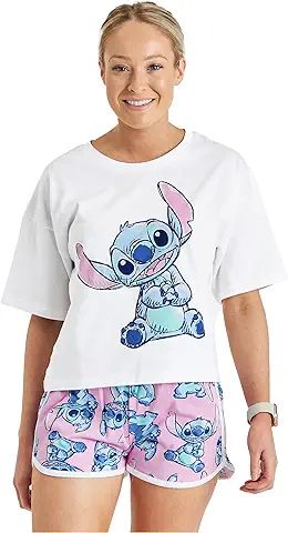 Amazon.co.uk : stitch clothes for women Cute Summer Pjs, Stitch Pajamas, Summer Pjs, Stitch Clothes, Lilo Et Stitch, Disney Lilo, Womens Pyjama Sets, Disney Ladies, Pyjama Set