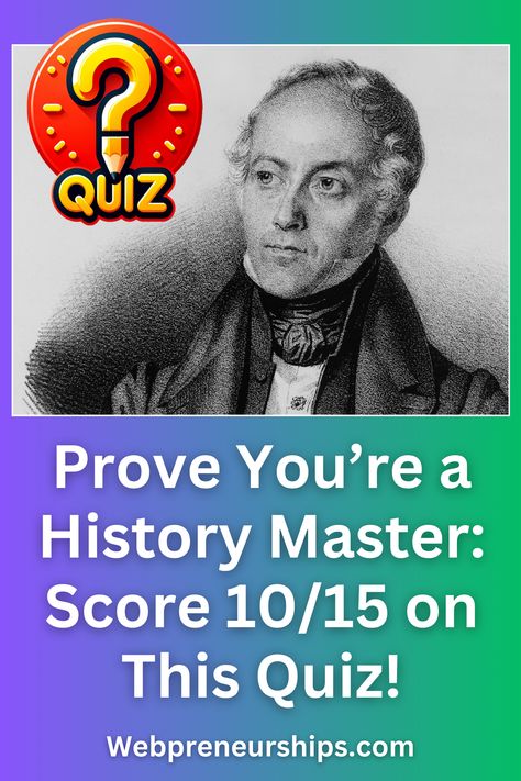 Test your historical knowledge and prove you’re a true master. Can you score 10/15 on this challenging quiz? #HistoryQuiz #TriviaChallenge #GeneralKnowledge | quiz me | hard quiz | brain teasers | games | random facts | quizzes for fun Brain Quiz, Hard Quiz, Math Quizzes, Calculator Words, Quizzes Games, Savings Calculator, History Quiz, Brain Teaser Games, Grammar And Punctuation