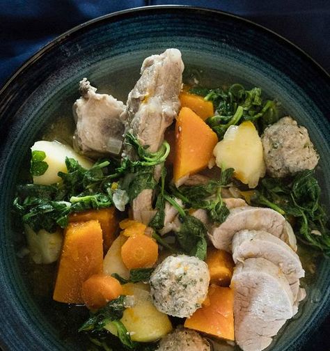 Boil-up - Eat Well Recipe - NZ Herald Eating Well Recipes, Pumpkin Salad, New Zealand Food, Pork Fillet, Dinner Themes, Crusty Bread, Pork Ribs, Eat Well, Food For Thought