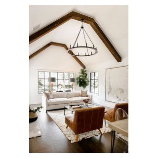 Historical Home Renovation, Tudor Style Homes, Transitional Living, Stone Cottage, Ranch Style Home, Transitional Living Rooms, Home Designs, Vaulted Ceiling, Farmhouse Living