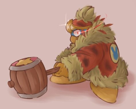 King Dedede Hammer, King Dedede Fanart, Hungry Wolf, Kirby Fanart, King Dedede, Kirby Nintendo, Kirby Games, Kirby Stuff, Kirby Character