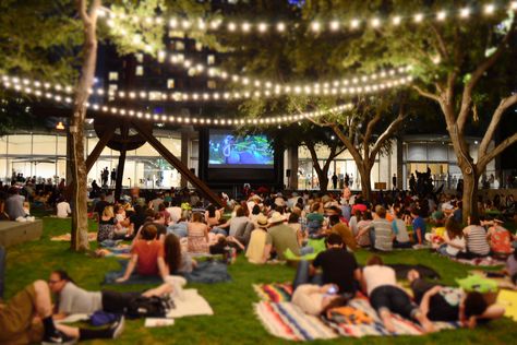 Summer Movies, Movie In The Park, Visit Dallas, Outdoor Movie Screen, Movie Screen, Outdoor Movie, Backyard Inspo, Enjoy Time, Texas Travel