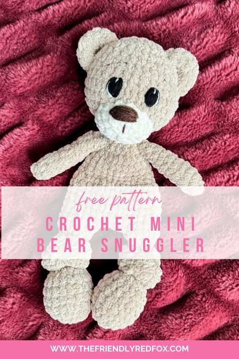 This Free Bear Crochet Lovey pattern creates a sweet gift or cuddly friend. Whether you call this a lovey or a snuggler, this pattern is a half plush animal, half blanket- the best of both worlds! Crocheted Bear Lovey, Bear Snuggler Crochet Pattern, Crochet Stuffies Free Pattern Easy, Crochet Lovey Pattern, Toys Quotes, Crochet Lovey Free Pattern, Crochet Baby Gifts, Crochet Market, Crochet Bear Patterns