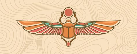 Scarab Tattoo Design, Egyptian Scarab Tattoo, Tattoo Design Traditional, Ancient Egypt Animals, Egyptian Design Pattern, Egypt Animals, Scarab Tattoo, Egyptian Drawings, Egypt Concept Art