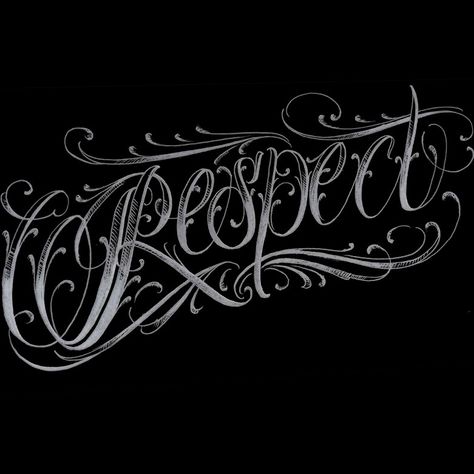 Respect Tattoo Stencil, Respect Hand Tattoo, Respect Tattoo Design, Money Power Respect Tattoo, Cursive Tattoo Letters, Respect Images, Respect Tattoo, Tattoo Name Fonts, Loyalty Tattoo