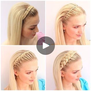 Easy Braided Headband, Head Band Braids Hairstyles, Braided Headband Hairstyle Curly Hair, Braided Headband Hairstyles, Head Band Braid, Headband Braid Hairstyles, Braid Headband Hairstyle, Hair Braid Headband, Braided Headband Hairstyle Tutorial