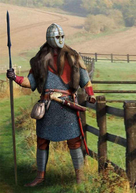 Sutton Hoo Warrior "Raedwald" , Moccus on ArtStation at https://www.artstation.com/artwork/kl3Yq2 Migration Era Warrior, Anglo Saxon Warrior, Viking Warrior Art, Anglo Saxon Tattoo, Germanic Warrior, Saxon Warrior, Anglo Saxon Clothing, Anglo Saxon Kings, Anglo Saxon History