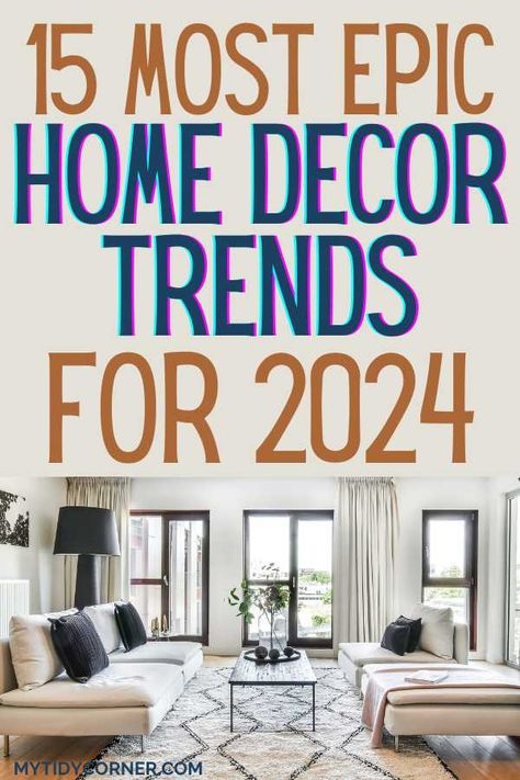 Discover the latest home decor trends for 2024. These are practical interior decorating styles as well as timeless growing decor ideas trending this year. 2023 Decor Trends, 2023 Home Decor Trends, 2023 Decor, Trendy Interiors, Latest Living Room Designs, Interior Decorating Styles, Colorful Outfits, Living Room Trends, Renovation Design